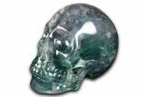 Purple/GreenBanded Fluorite Crystal Skull #382157-2